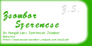 zsombor szerencse business card